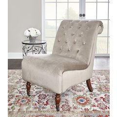Cora Mink Tufted Slipper Chair