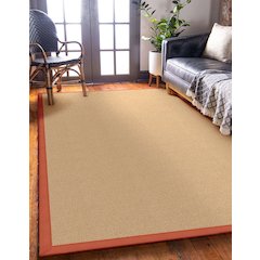 Athena Sisal & Burnt Orange 5x8, Rug