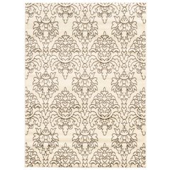 Elegance Damask Cream & Brown 8' X 10', Rug