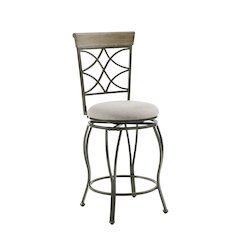 Curves Pewter Metal Counter Stool