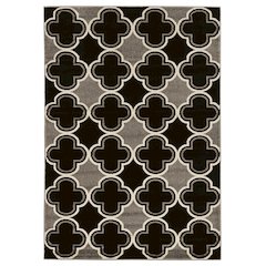 Claremont Quatrefoil Black/Grey 8'x10' Rug