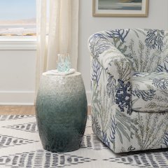 Prianna Ombre Capiz Mosaic Drum Table