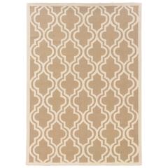 Silhouette Quatrefoil Beige & Ivory 2x3, Rug