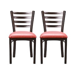 Baxter Metal Side Chair Red Set Of 2