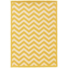 Silhouette Chevron Yellow & Ivory 5x7, Rug