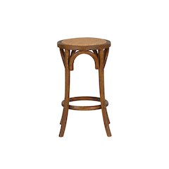 Rae Walnut Backless Counter Stool