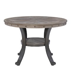 Franklin -45 inch Round Dining Table Pewter