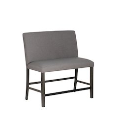 Spiva Counter Bench with Back Grey