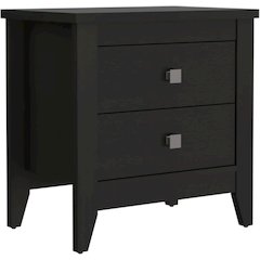 Amara 24" Tall Nightstand Black Black MDF