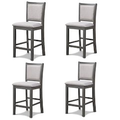 Amy Wood Counter Chair in Gray (Set of 4)