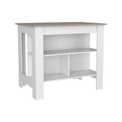 Cala Kitchen Island Anti Microbial Light Oak / White MDF