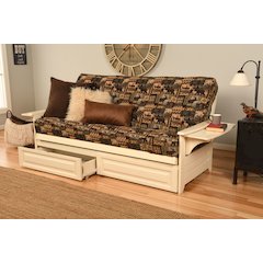 Phoenix Frame-Antique White Finish-Peter's Cabin Mattress-Storage Drawers