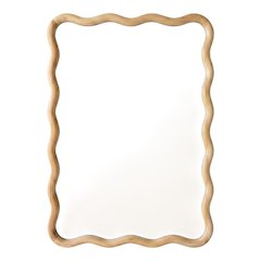 Wooden Squiggle Framed Mirror