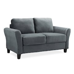 Westin Loveseat Rolled Arm Dark Grey