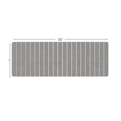 Diatomite Quick-Dry Stone Extra Large 58" x 21" Kitchen Mat in Gray