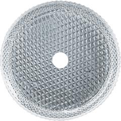 Scotch 16 in. Modern Clear Tempered Glass Crystal Round Circle Vessel Sink