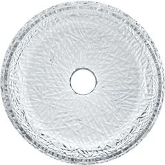 Moonshell 17 in. Modern Clear Transparent  Crystal Round Circle Vessel Sink
