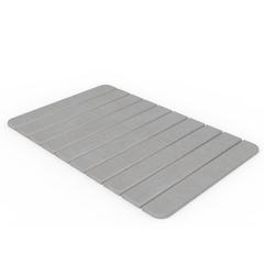 Diatomite Quick-Dry Stone Medium 24" x 15" Bath Mat in Gray
