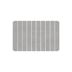 Diatomite Quick-Dry Stone Medium 24" x 15" Kitchen Floor Mat in Gray