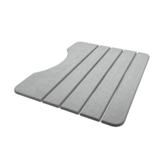 Modern Diatomite Stone Toilet Contour Mat in Gray
