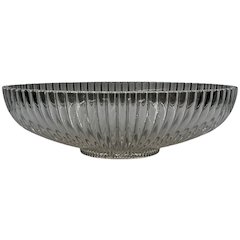 Lucine 21 in. Modern Gray Tempered Glass Crystal Oval Vessel Sink