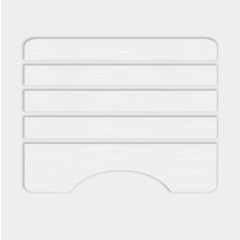 Modern Diatomite Stone Toilet Contour Mat in White