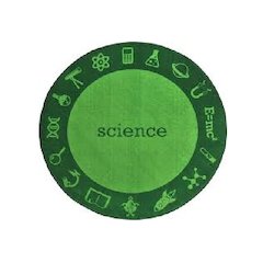 Kid Essentials STEAM 5'4" Round Area Rug in Color Science