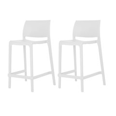 Sensilla Resin Stackable Counter Stool Set of 2