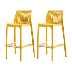 Milos Resin Stackable Bar Stool Set of 2