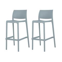 Sensilla Resin Stackable Bar Stool Set of 2