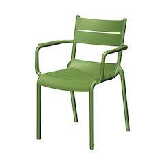 Naples A Stackable Armchair Olive Green, 2 Pcs