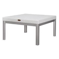 Russ Rattan Coffee Table with Aluminum Legs