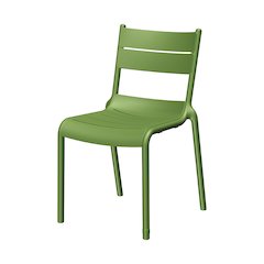 Naples B Stackable Side Chair Olive Green, 2 Pcs