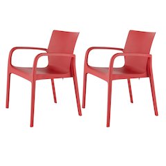Lagoon Alissa Resin Stackable Dining Armchair Set of 2