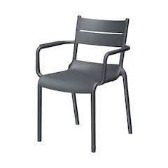 Naples A Stackable Armchair Dark Grey, 2 Pcs