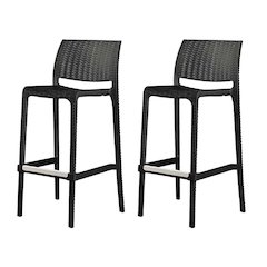Rue Resin Stackable Bar Stool Set of 2