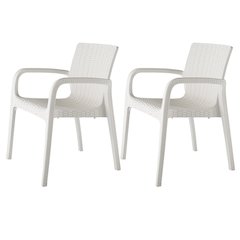 Lagoon Koppla Resin Stackable Dining Armchair Set of 2