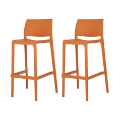 Sensilla Resin Stackable Bar Stool Set of 2