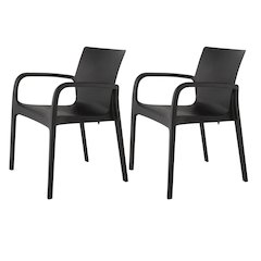 Lagoon Alissa Resin Stackable Dining Armchair Set of 2