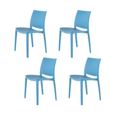 Lagoon Sensilla Stackable Dining Chairs Set of 4
