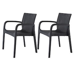 Lagoon Koppla Resin Stackable Dining Armchair Set of 2