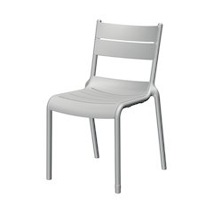Naples B Stackable Side Chair Cold Grey, 2 Pcs