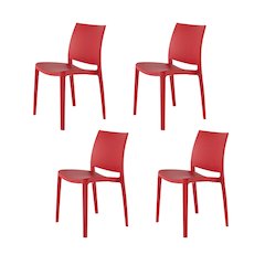 Lagoon Sensilla Stackable Dining Chairs Set of 4