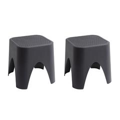 Mallorca Stackable Rattan Top Side Table/Ottoman Set of 2