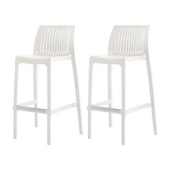 Milos Resin Stackable Bar Stool Set of 2