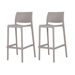 Sensilla Resin Stackable Bar Stool Set of 2