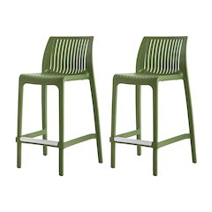 Milos Resin Stackable Counter Stool Set of 2