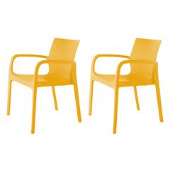 Lagoon Alissa Resin Stackable Dining Armchair Set of 2