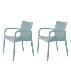Lagoon Alissa Resin Stackable Dining Armchair Set of 2