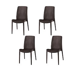 Lagoon Rue Resin Stackable Dining Chairs Set of 4